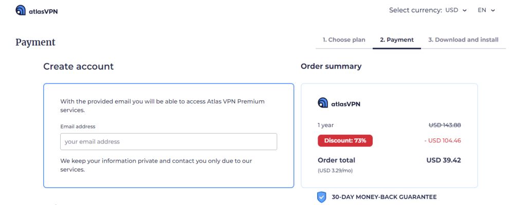 Atlas VPN how to get discount code